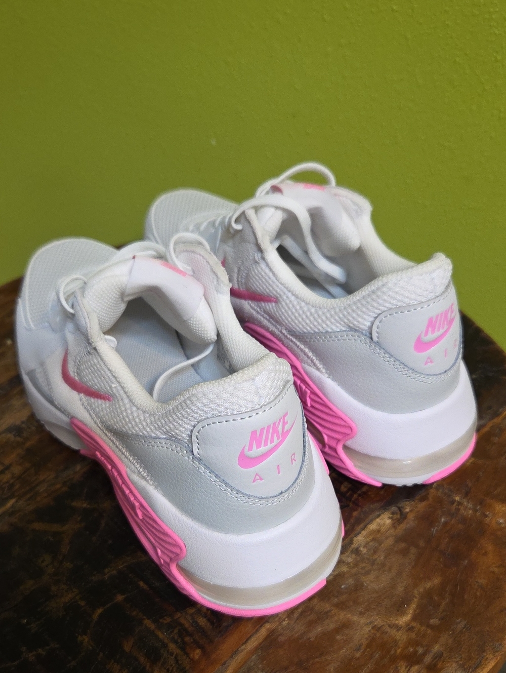 Nike Women's White Sneakers with Pink Accents - Picture 2 of 5